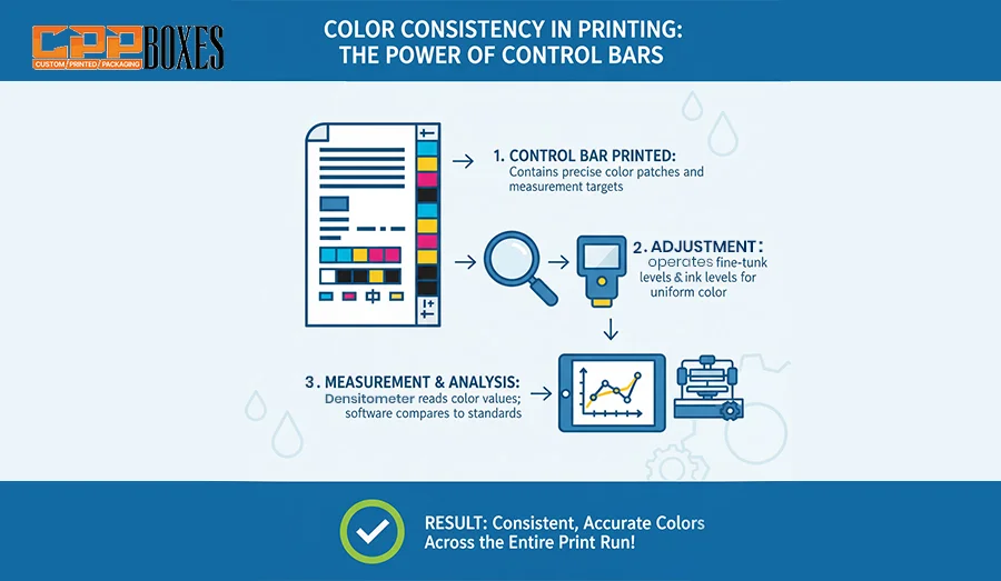 an infographic image showcasing the color consistency process