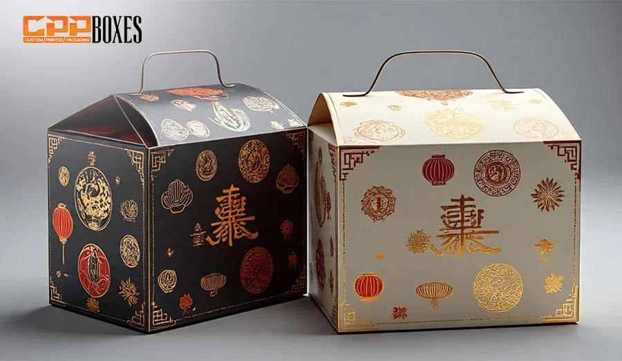 Custom chines takeout boxes with handles