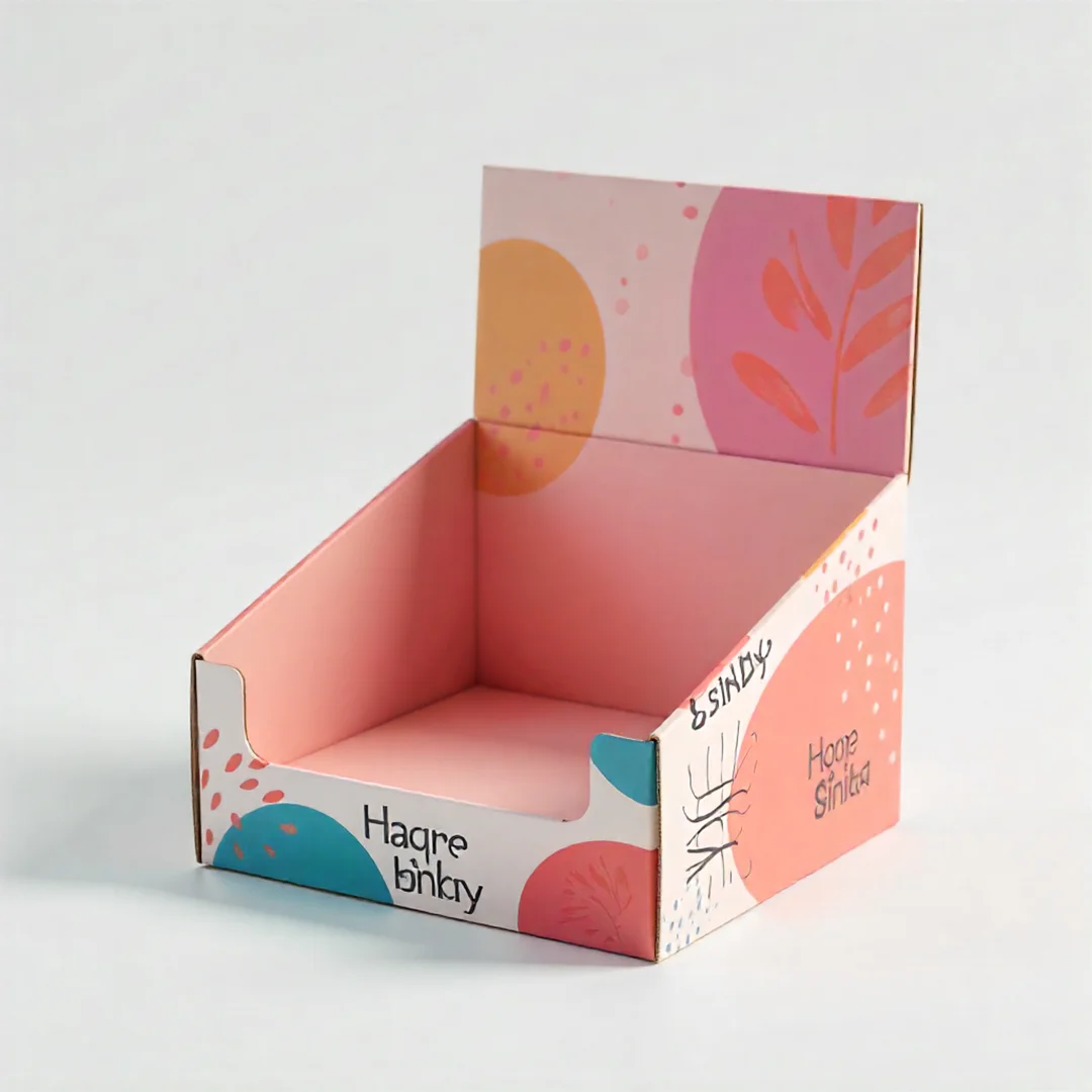 Cardboard box with a  message, designed for shelf ready packaging